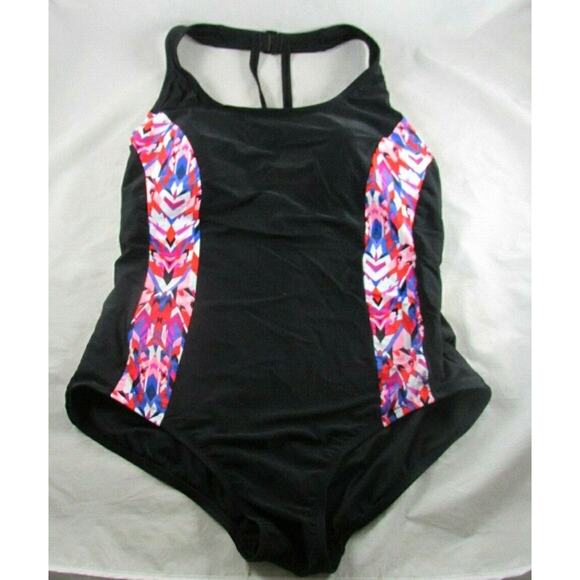Catalina Swimsuit Plus Size 1X 16W Built In Bra Slimming Side  Panels - Picture 1 of 5